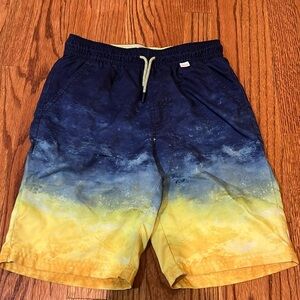 Boys Cat & Jack swim suit bottom size M 8/10 Blue and yellow.